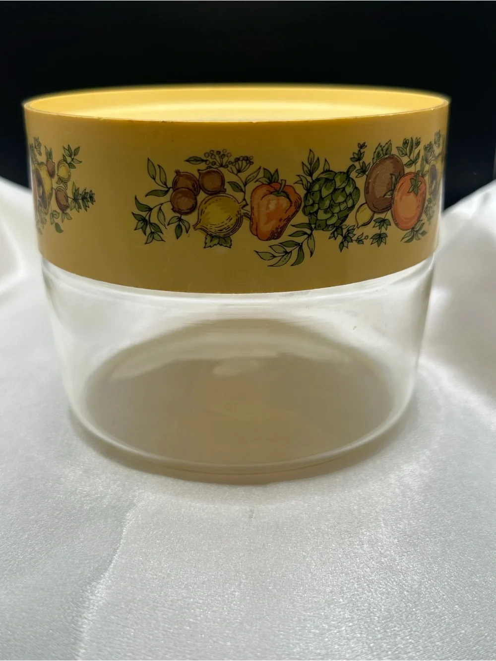 Vintage Pyrex Spice of Life See N Store Glass Storage Canister - Home Kitchen